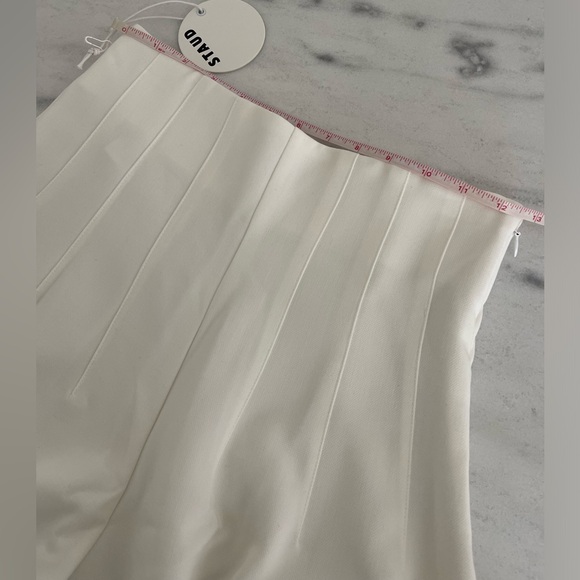 STAUD Caleb Pant in Ivory wide leg pant trousers- size 4 - Picture 14 of 17